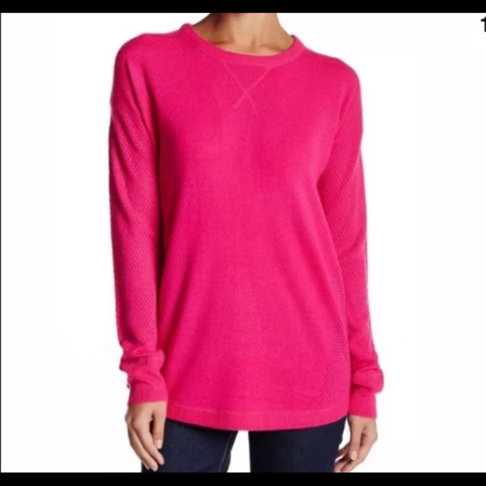 🚨clearance Sweet Romeo small long sleeve hot pink sweater NWOT